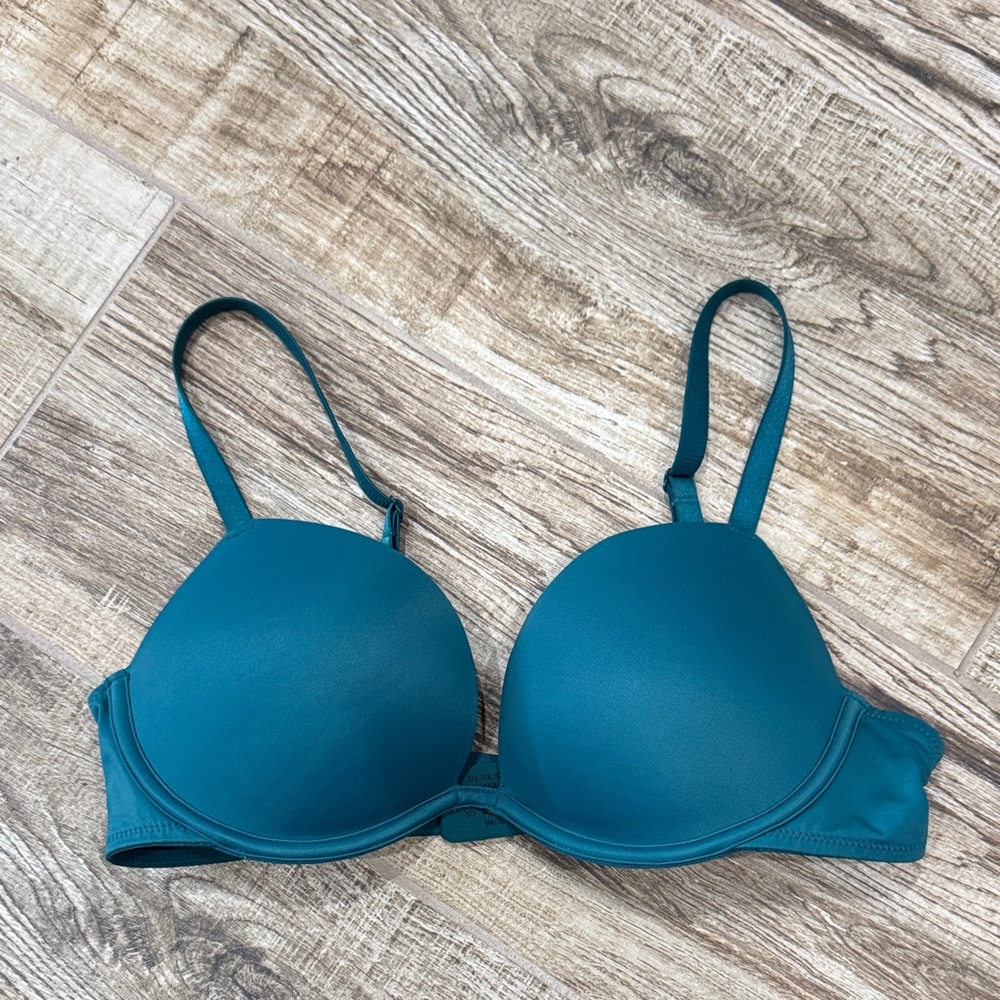 Teal Blue Push-up Bra 36B